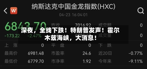 深夜	，全线下跌！特朗普发声！霍尔木兹海峡，大消息！-第3张图片