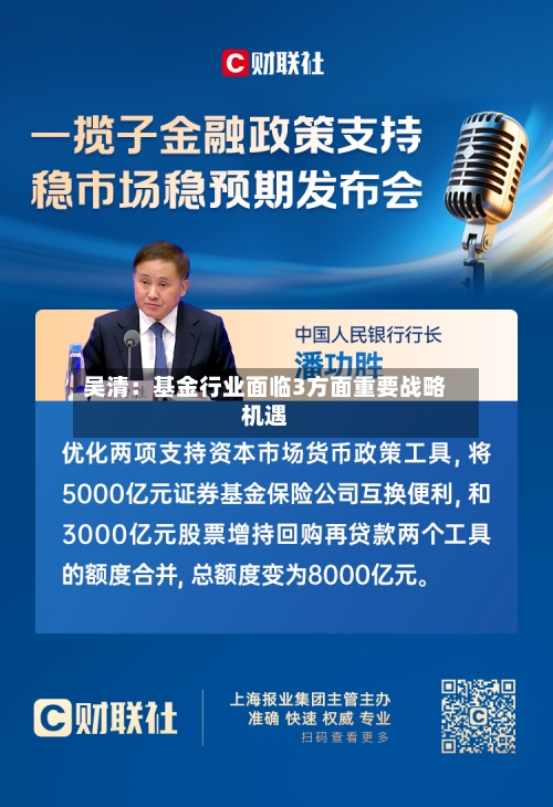吴清：基金行业面临3方面重要战略机遇