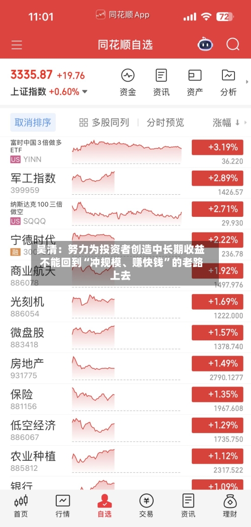 吴清：努力为投资者创造中长期收益 不能回到“冲规模、赚快钱”的老路上去-第2张图片