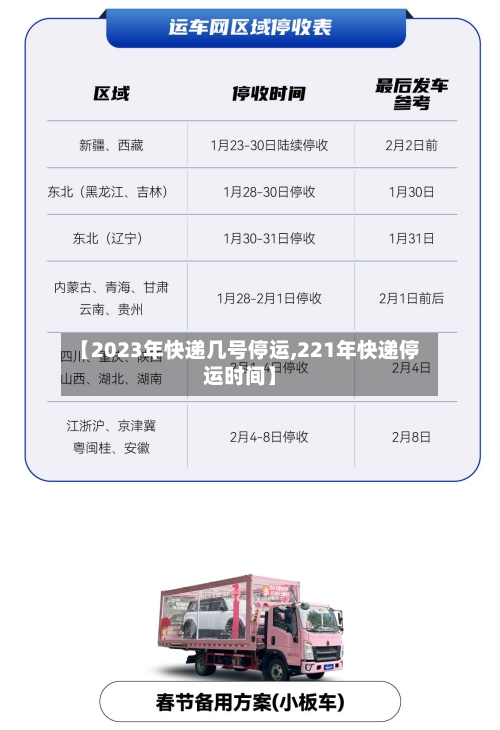 【2023年快递几号停运,221年快递停运时间】-第2张图片