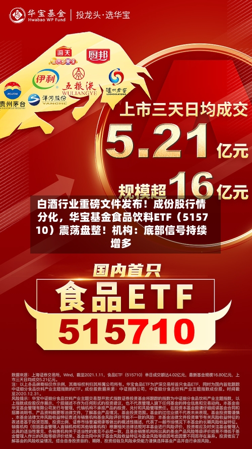 白酒行业重磅文件发布！成份股行情分化	，华宝基金食品饮料ETF（515710）震荡盘整！机构：底部信号持续增多-第2张图片