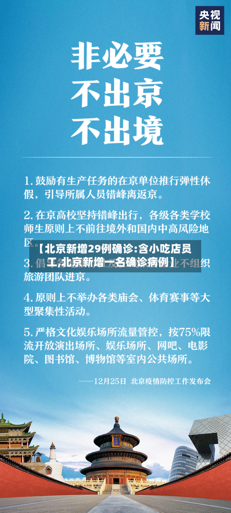 【北京新增29例确诊:含小吃店员工,北京新增一名确诊病例】