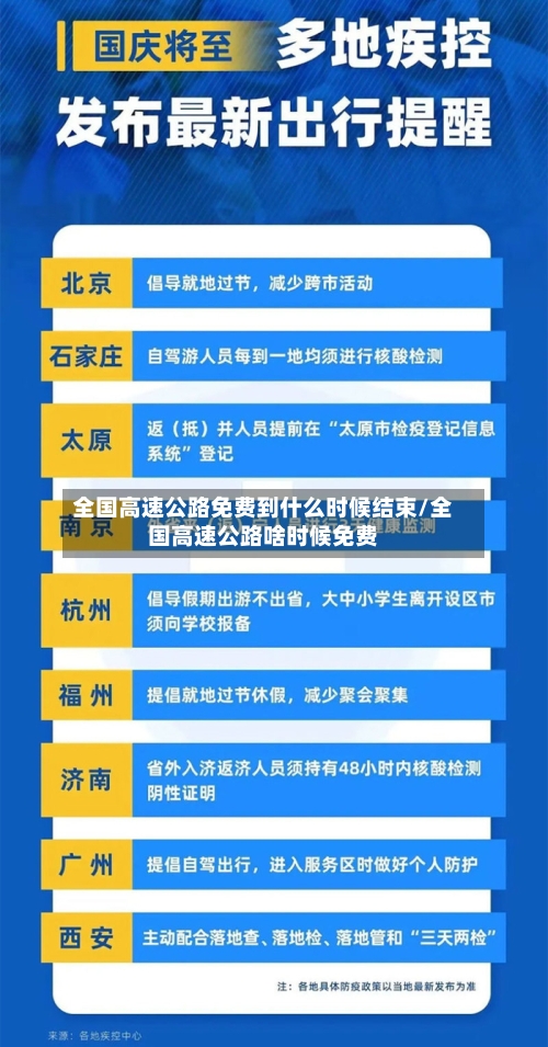 全国高速公路免费到什么时候结束/全国高速公路啥时候免费