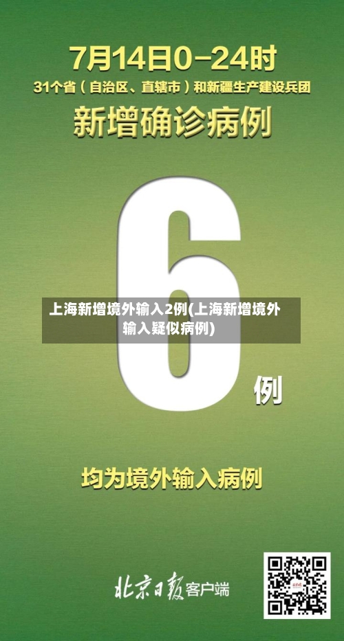 上海新增境外输入2例(上海新增境外输入疑似病例)-第2张图片