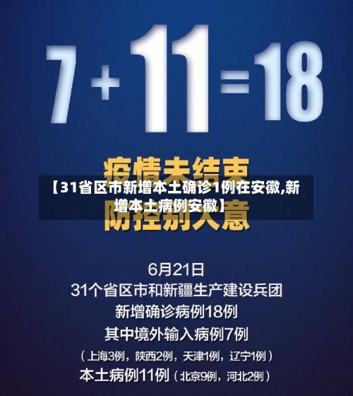 【31省区市新增本土确诊1例在安徽,新增本土病例安徽】