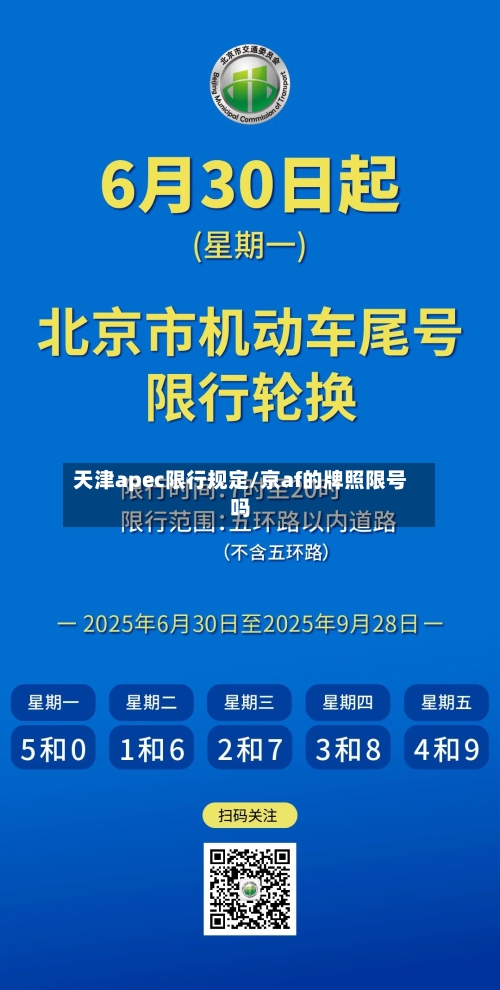 天津apec限行规定/京af的牌照限号吗-第2张图片