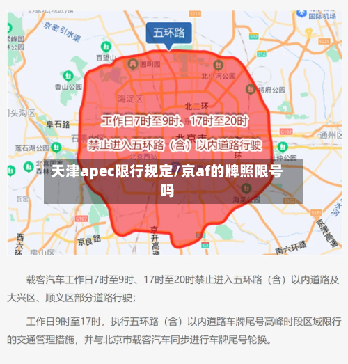 天津apec限行规定/京af的牌照限号吗